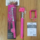 TZUMI SMART LENS SELFIE STICK PINK EXTENDS 12 TO 39 INCHES UNIVERSAL WIRED NEW IN BOX
