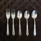 18 CHROME STAINLESS JAPAN FLATWARE    SET OF 5 FORKS SPOONS SILVERWARE REPLACEMENT