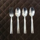 ROOM ESSENTIALS STAINLESS CHINA FLATWARE    SET OF 4 FORKS SPOONS SILVERWARE REPLACEMENT