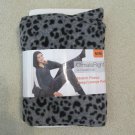 CUDDL DUDS CLIMATE RIGHT WOMEN'S SIZE M (10 - 12) FLEECE PANTS GRAY CHEETAH STRETCH SLEEP LOUNGE NEW