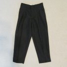 TFW BOY'S SIZE 8 PANTS BLACK TRIPLE PLEAT DRESS SLACKS VINTAGE 80'S GIRL'S