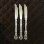 ROGERS STAINLESS KOREA FLATWARE PRECIOUS ROSE 4 PIECE SET KNIVES BLACK ACCENT SILVERWARE REPLACEMENT