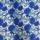 SPRINGS FABRIC BLUE FLOWERS 43" WIDE TOUTE SWEET FLORAL TWIST QUILT NEW 1.6 yd. PIECE