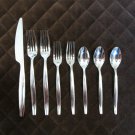 GS GOURMET SETTINGS STAINLESS 18 / 0 FLATWARE LANCE GLOSSY SET of 8 SILVERWARE REPLACEMENT