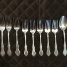 STANLEY ROBERTS ROGERS STAINLESS KOREA H FLATWARE GLENDALE SET of 47 SILVERWARE REPLACEMENT