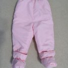 GIRL'S SIZE 24 mo. SNOW PANTS PINK SNOWFLAKE EMBROIDERY WINTER OUTERWEAR