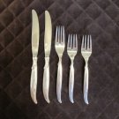 1847 ROGERS BROS. IS SILVER PLATE FLATWARE FLAIR SET of 5 SILVERWARE REPLACEMENT