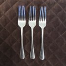 ONEIDA STAINLESS FLATWARE CASWELL SET of 3 FORKS SILVERWARE REPLACEMENT