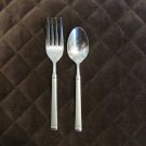 FARBERWARE STAINLESS CHINA 18 / 10 FLATWARE FRW 25 SET of 2 FROSTED SILVERWARE REPLACEMENT