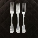 ROGERS 1847 IS SILVER PLATE FLATWARE TIPPED SET of 3 FORKS SILVERWARE REPLACEMENT