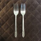STANLEY ROBERTS STAINLESS JAPAN FLATWARE SRB 148 CROWN SET of 2 DINNER FORKS SILVERWARE REPLACEMENT