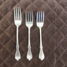 WM ROGERS PREMIER ONEIDA USA STAINLESS AMERICAN FREEDOM FLATWARE 3 FORKS SILVERWARE REPLACEMENT