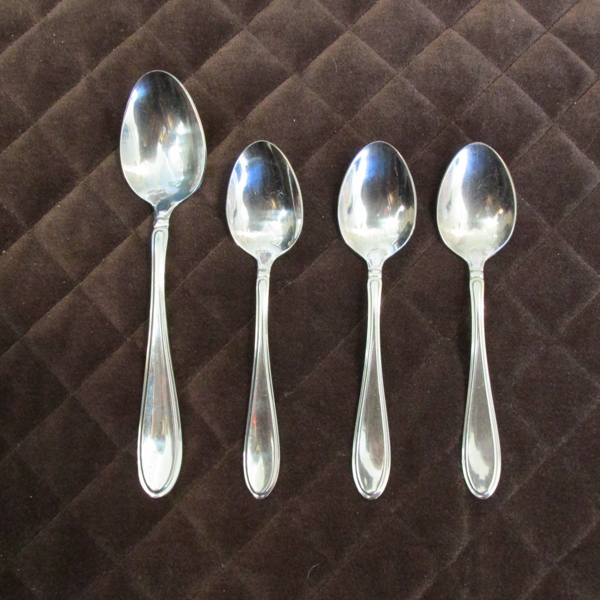 CAMBRIDGE STAINLESS CHINA FLATWARE EVANSTON GLOSSY SET of 4 SILVERWARE