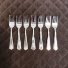 NORTHLAND STAINLESS KOREA FLATWARE GREYSTOKE SET of 7 GLOSSY FORKS SILVERWARE REPLACEMENT
