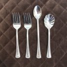 INTERNATIONAL STAINLESS CHINA FLATWARE PRECISION SET of 4 BEADED SILVERWARE REPLACEMENT