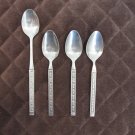 HF HANDFORD FORGE STAINLESS KOREA FLATWARE DOUGLASS SET of 4 SPOONS SILVERWARE REPLACEMENT or RINGS