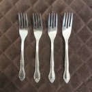 UTICA STAINLESS CHINA FLATWARE UT143 SET of 4 DINNER FORKS SILVERWARE REPLACEMENT