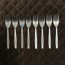 STAINLESS JAPAN FLATWARE BUFFALO SET of 8 SALAD FORKS SILVERWARE REPLACEMENT
