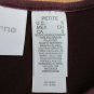 LIZ CLAIBORNE WOMEN'S SIZE S P TOP PURPLE PLUM FLORAL FLOCKED LONG SLEEVE SHIRT