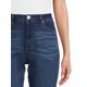 NO BOUNDARIES WOMEN'S JUNIORS SIZE 21 JEANS DARK BLUE DENIM HIGH RISE MOM PANTS NWT