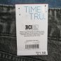 TIME & TRU WOMEN'S SIZE 8 CAPRIS JEANS GREY ACID WASHED DENIM HIGH RISE CROPPED PANTS NWT