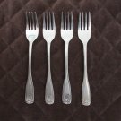 STANLEY ROBERTS STAINLESS KOREA FLATWARE SRB 3 SET of 4 SALAD FORKS SILVERWARE REPLACEMENT
