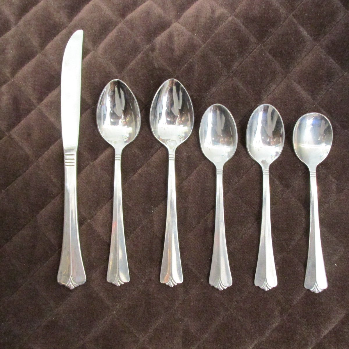 Stanley Roberts Rogers Co. Stainless Korea Victory Flatware Set Of 7 