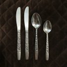 PRESENT STAINLESS FLATWARE MARBELLA SET of 4  SILVERWARE REPLACEMENT