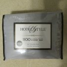 HOTEL STYLE KING SHEET SET GRAY / SOFT SILVER NEW NIP