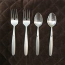 CAMBRIDGE STAINLESS CHINA FLATWARE CRESCENT SET of 5 SILVERWARE REPLACEMENT