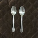 INTERNATIONAL STAINLESS CHINA FLATWARE SYMMETRY FREEMONT SET of 2 TEASPOONS SILVERWARE REPLACEMENT