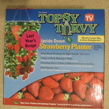TOPSY TURVY UPSIDE DOWN STRAWBERRY HANGOUT PLANTER NEW IN BOX