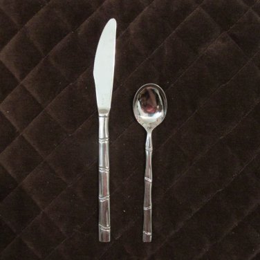 ORELANS STAINLESS JAPAN FLATWARE ORL 23 BAMBOO SET of 2 SILVERWARE REPLACEMENT or CHOICE