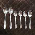 CAMBRIDGE STAINLESS CHINA FLATWARE EVANSTON GLOSSY SET of 6 SPOONS SILVERWARE REPLACEMENT