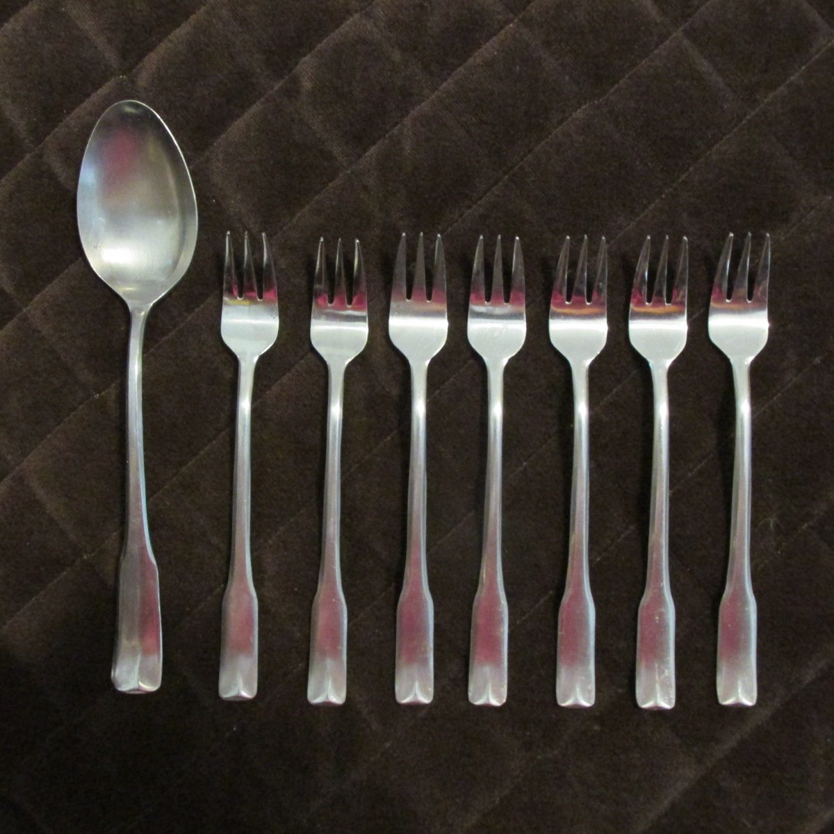 NATIONAL STAINLESS JAPAN FLATWARE PIEDMONT SET of 8 SILVERWARE