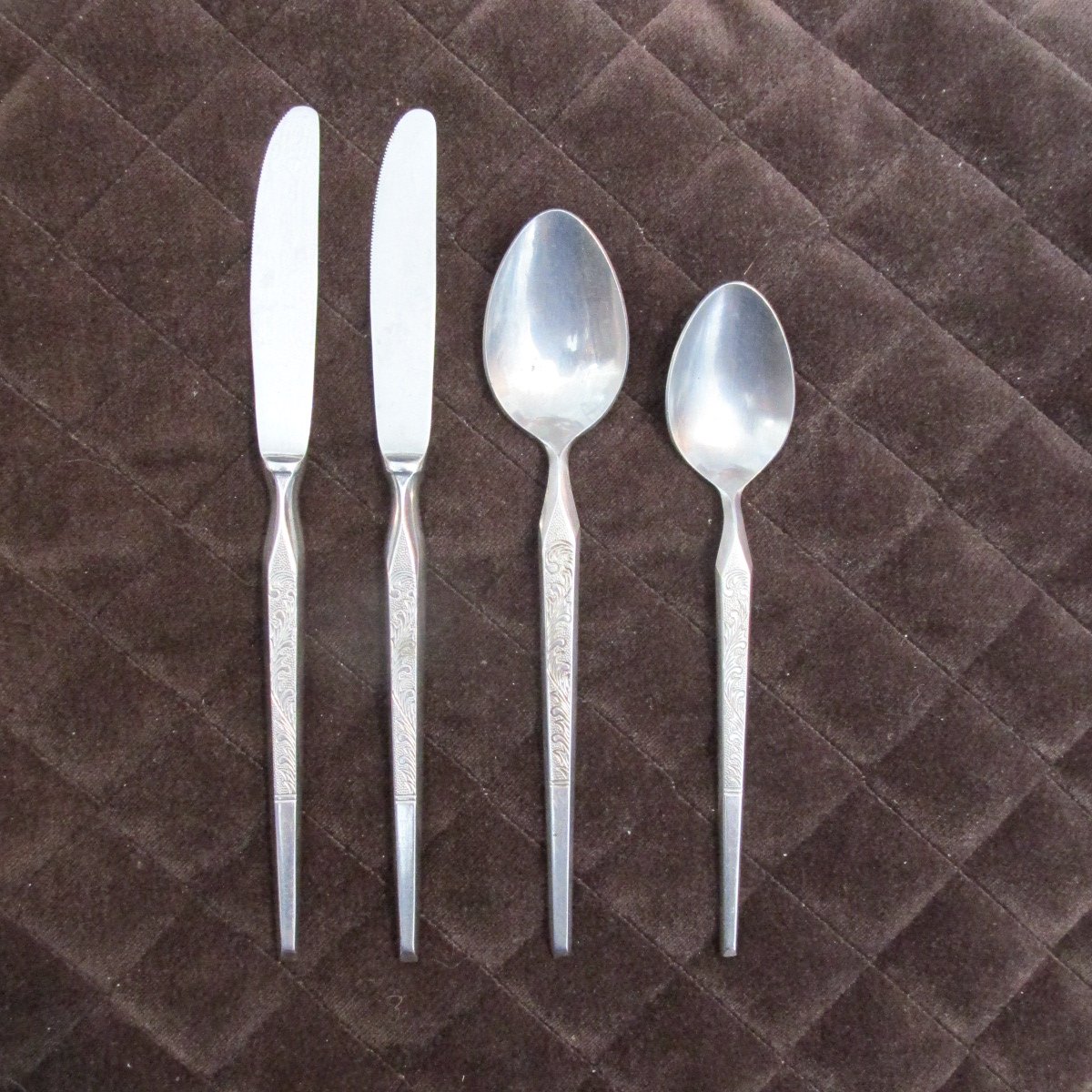 STANLEY ROBERTS STAINLESS JAPAN FLATWARE WINTHROP SET of 4 SILVERWARE