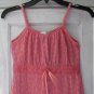 YOUNIQUE YOU KIDZ GIRL'S SIZE XL TANK TOP CORAL, IVORY FLORAL CAMISOLE RIBBON LACE