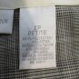 WORTHINGTON WOMEN'S SIZE 2 P PANTS BLACK GRAY PLAID MID RISE TROUSER FLARE LEG SLACKS