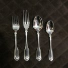 ONEIDA STAINLESS CUBE MARK FLATWARE CLASSIC SHELL SET of 4 SILVERWARE REPLACEMENT ONEIDA STAINLESS CUBE MARK FLATWARE CLASSIC SHELL SET of 4 SILVERWARE REPLACEMENT