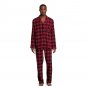 HANES MEN'S SIZE 2 XL PAJAMAS BLACK RED BUFFALO PLAID SLEEP TOP & PANTS BLACK NWT