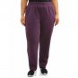 TERRA & SKY WOMEN'S SIZE 2X PANTS DARK PLUM KNIT FLEECE ATHLETIC SOFT SWEATS SPORT CORE NWT
