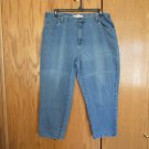 BILL BLASS WOMEN'S SIZE 20 W S JEANS MED BLUE STONE WASHED DENIM TAPERED LEGS EASY FIT HIGH RISE MOM