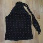 EXPRESS DESIGN STUDIO WOMEN'S SIZE M TOP BLACK, PINK DOTS SILK SLEEVELESS BARBIE