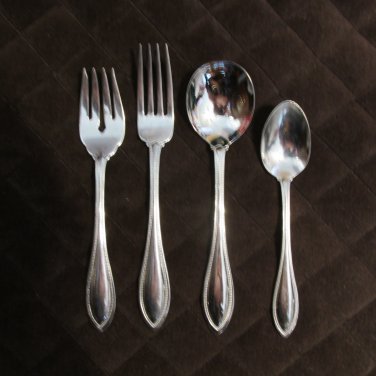 ONEIDA USA STAINLESS FLATWARE ARBOR AMERICAN HARMONY BEADED SET of 29 SILVERWARE REPLACE or CHOICE