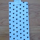 MAINSTAYS LOVE HEARTS DISH TOWEL BLACK WHITE KITCHEN HAND VALENTINE'S DAY NEW NEW