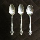 ONEIDA COMMUNITY SILVERPLATE AFFECTION SET of 3 SPOONS SILVERWARE REPLACEMENT