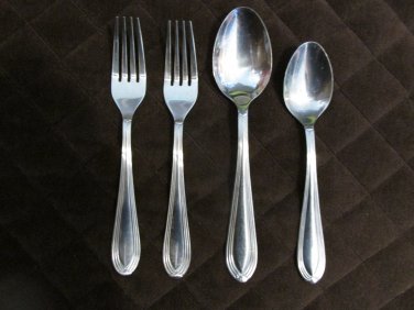HAMPTON STAINLESS CHINA FLATWARE MALIBU SET of 4 SILVERWARE REPLACEMENT or CHOICE