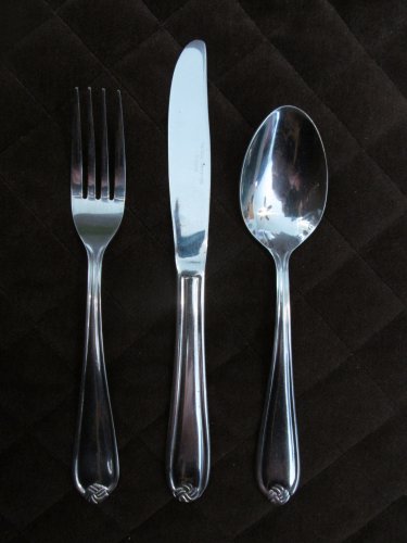 HAMPTON STAINLESS CHINA FLATWARE ROMANCE SET of 3 SILVERWARE REPLACEMENT