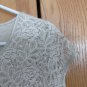 PURSUITS WOMEN'S SIZE M TOP BEIGE STRETCH LACE CAP SLEEVES SHIRT