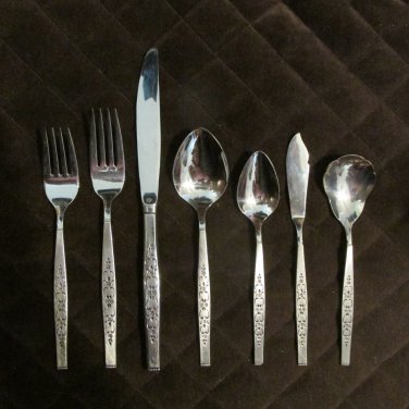 WM A ROGERS ONEIDA STAINLESS FLATWARE SPANADA SET of 43 SILVERWARE REPLACEMENT or CHOICE